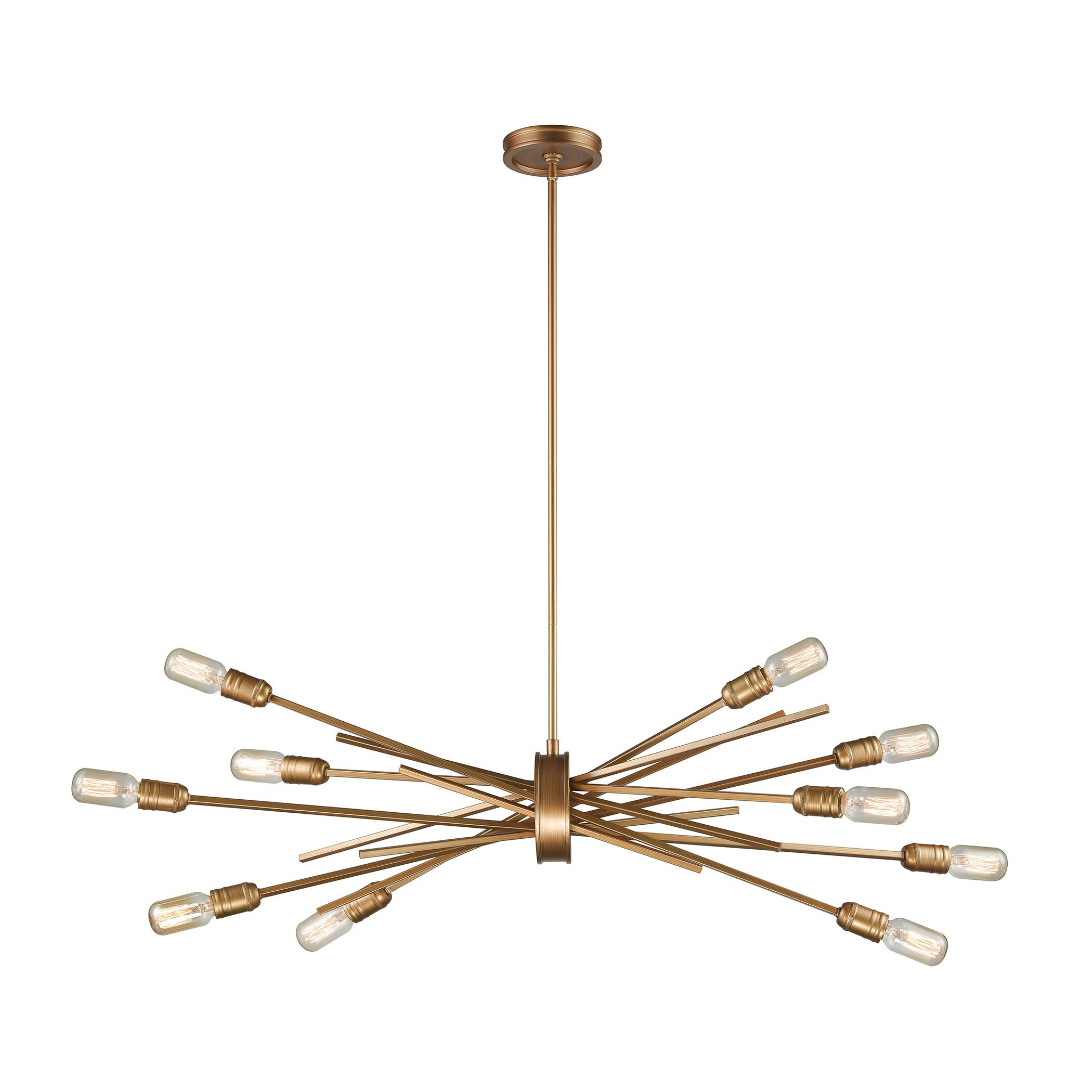Xenia Matte Gold Metal 10-light Chandelier (Chandelier) - Chandeliers For Bedrooms by Overstock.com