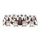 preview thumbnail 1 of 0, Cristallo Fiore Deep Rust Metal and Clear Crystal Amber Florets 4-light Vanity Light