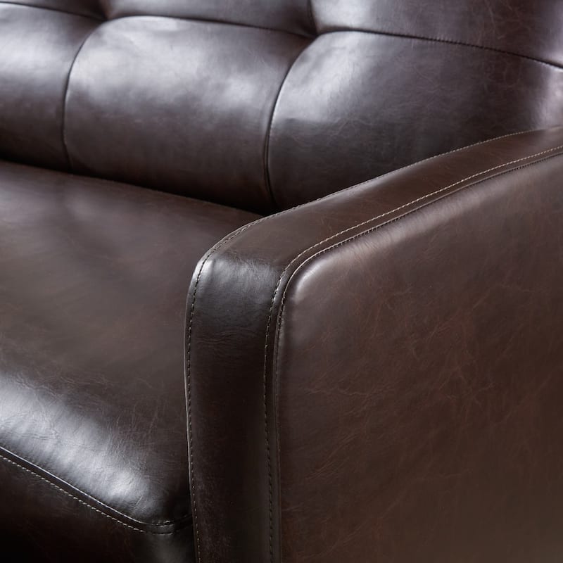 Halima Faux Leather 2-Seater Recliner Club Chair by Christopher Knight Home