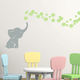 preview thumbnail 3 of 4, Grey Elephant with Colored Bubbles Vinyl Nursery Room Wall Decal Grey with Key Lime Bubbles