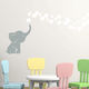 preview thumbnail 6 of 4, Grey Elephant with Colored Bubbles Vinyl Nursery Room Wall Decal Grey with White Bubbles