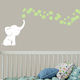 preview thumbnail 2 of 3, White Elephant with Colored Bubbles Vinyl Nursery Room Wall Decal White Elephant with Key Lime Bubbles