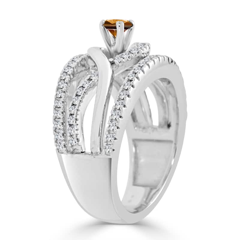 14k Gold Infinity Inspired 2/5ct TDW Brown Diamond Engagement Ring by Auriya