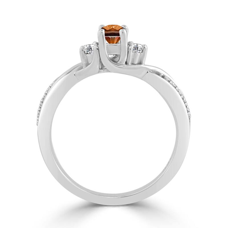 Auriya Twisted 1/3ctw Brown Diamond Engagement Ring 14k Gold H-I, I1-I2