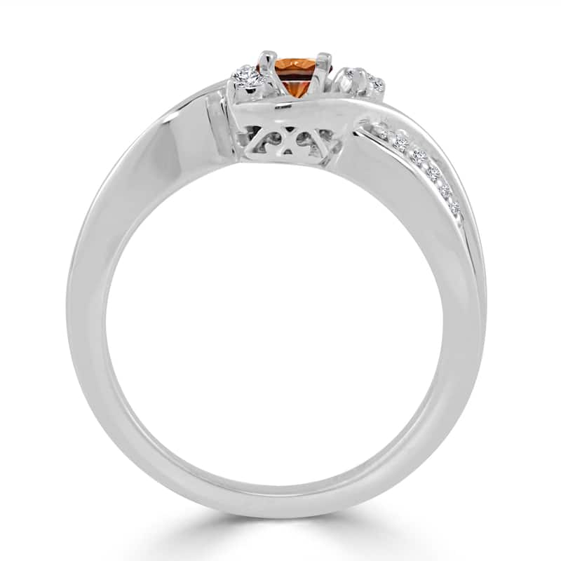 Auriya Twisted 3-Stone 1/2ctw Brown Diamond Engagement Ring 14k Gold (H-I, I1-I2)