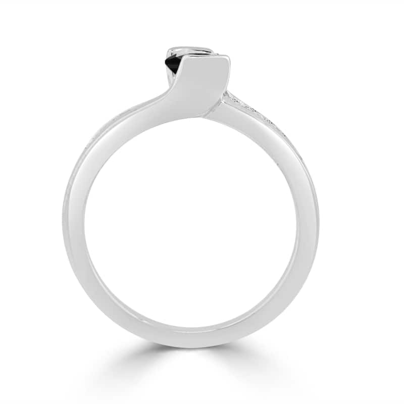 14k Gold Tension-Set 1/2ct TDW Black Diamond Engagement Ring by Auriya