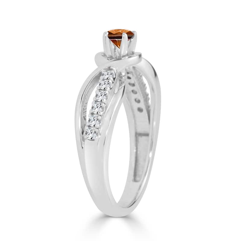 Auriya Twisted 2/5ctw Brown Diamond Engagement Ring 14k Gold (H-I, I1-I2)