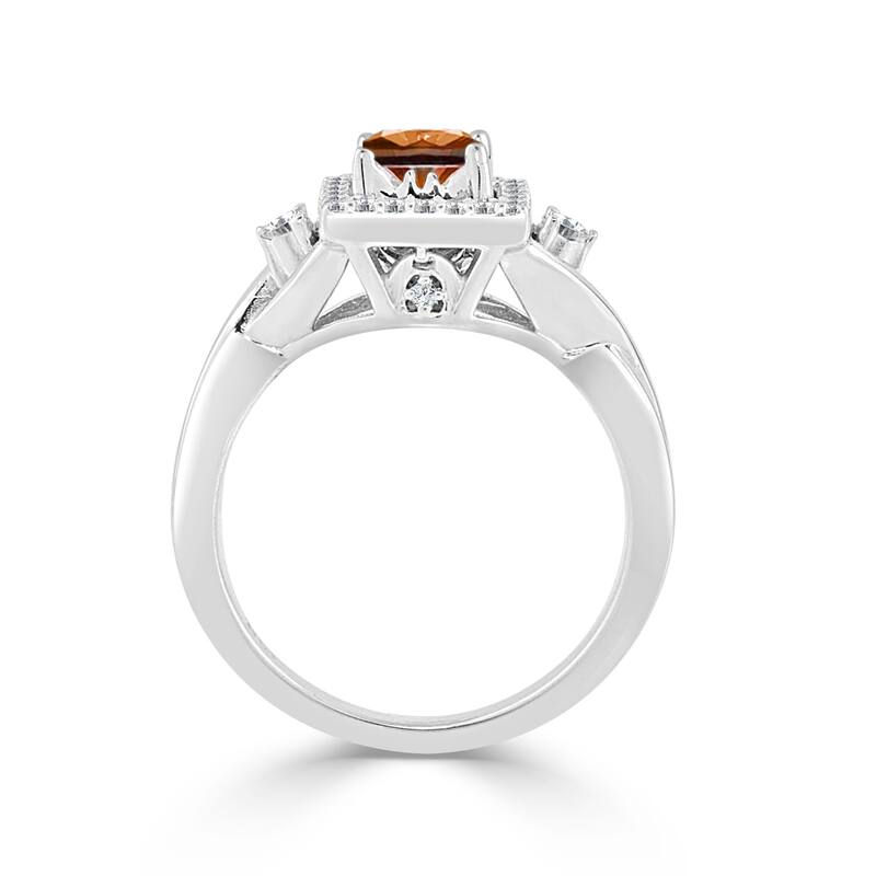 Auriya 14k Gold 3/4ctw Modern Halo Brown Diamond Engagement Ring (H-I, I1-I2)