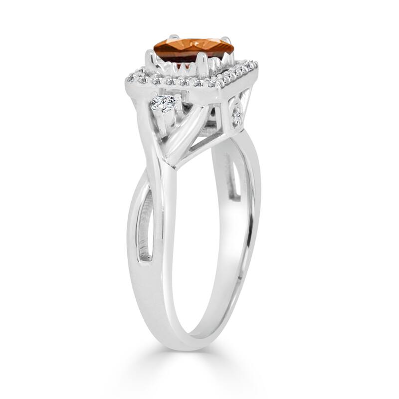 Auriya 14k Gold 3/4ctw Modern Halo Brown Diamond Engagement Ring (H-I, I1-I2)