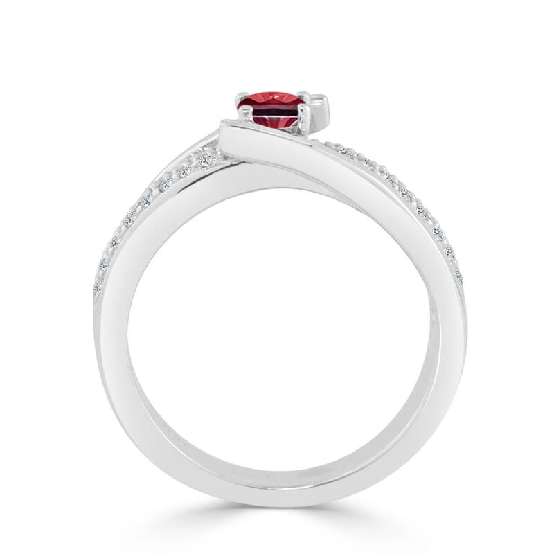 Auriya 14k Gold 1/3ct Ruby and 1/5ct TDW Round Diamond Engagement Ring