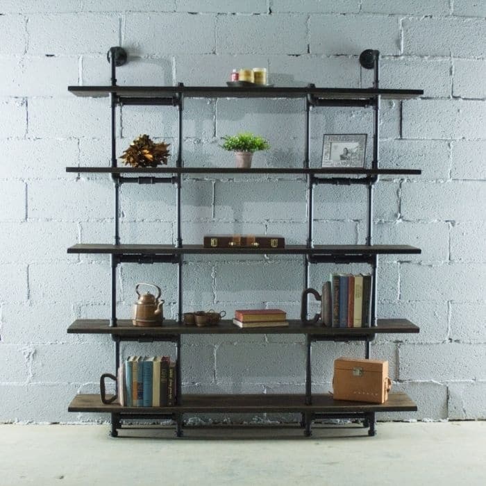 Furniture Pipeline Eugene Modern Industrial Bookcase
