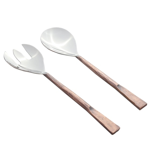Inox Celia Design 2-piece Copper Antique Salad Serving Set. Opens flyout.