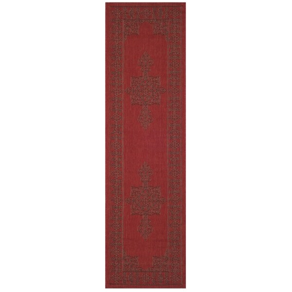 Safavieh Courtyard Red Runner Rug (2'4 x 12') Free Shipping Today