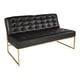 preview thumbnail 2 of 20, Silver Orchid BerdoniFaux Leather Loveseat with Gold Coated Frame