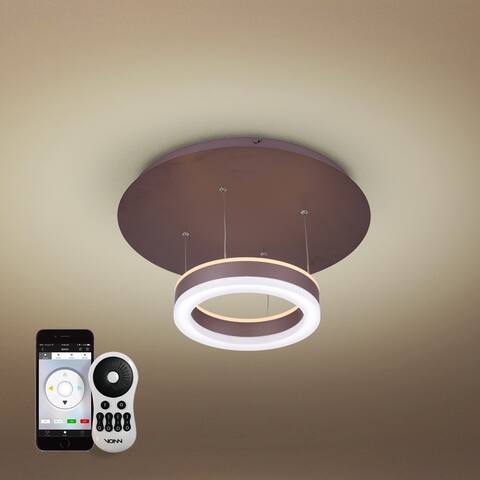 VONN Lighting Europa 11 in. Tunable White Color-Changing LED Pendant
