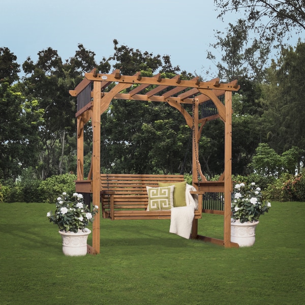 Backyard Discovery Cedar Pergola Swing 50aae25f bd23 4847 af4a 55189fafa430_600