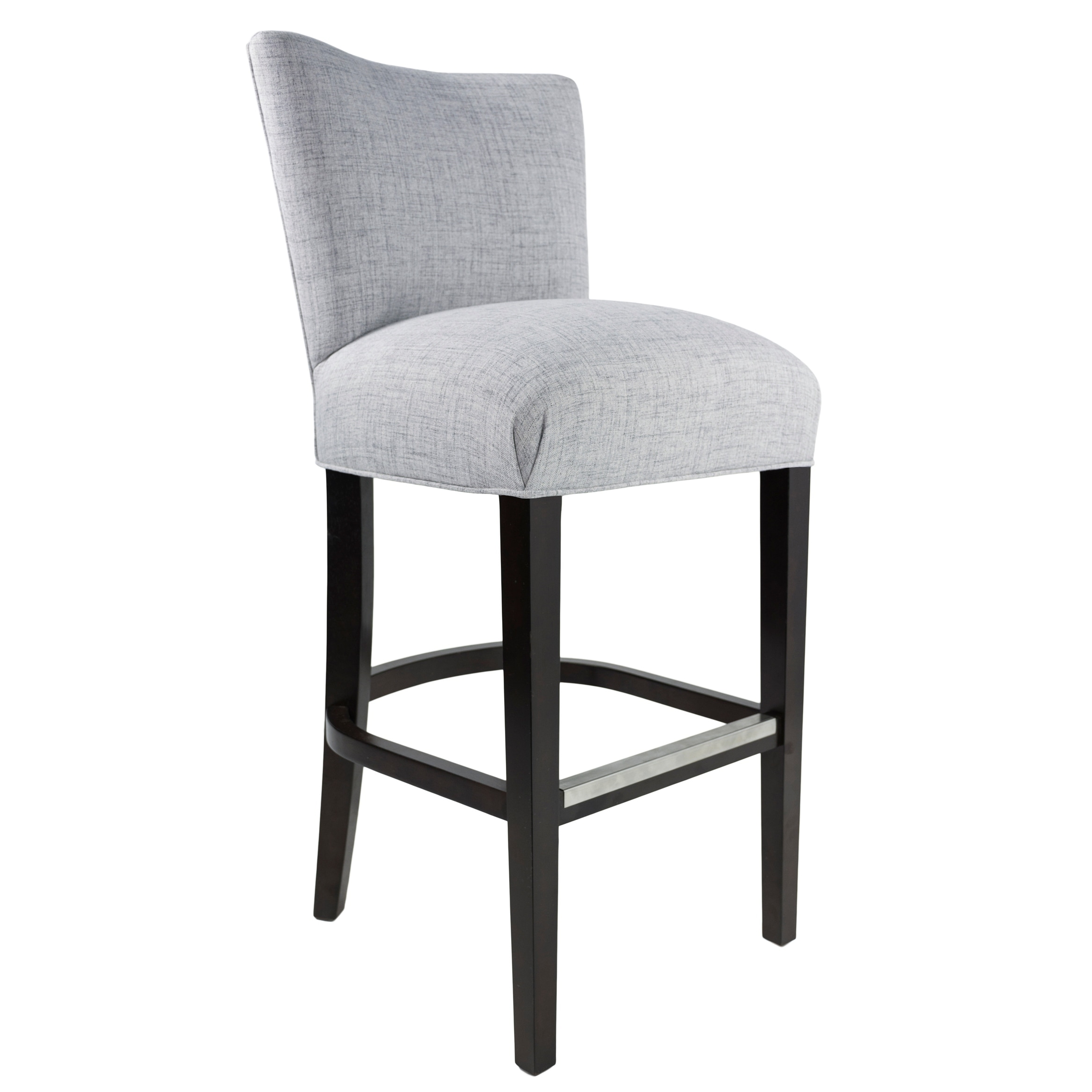 light gray upholstered bar stools