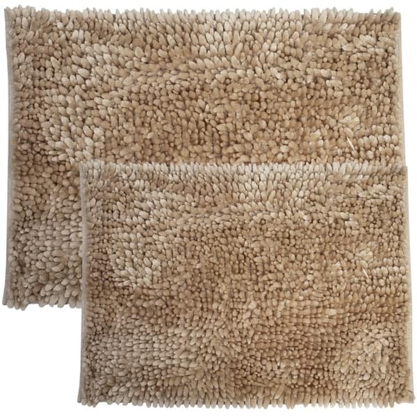 Sweet Home Collection 2 Piece Butter Chenille Bath Rug Set On Sale Overstock 16899971