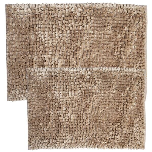 Sweet Home Collection 2 Piece Butter Chenille Bath Rug Set On Sale Overstock 16899971