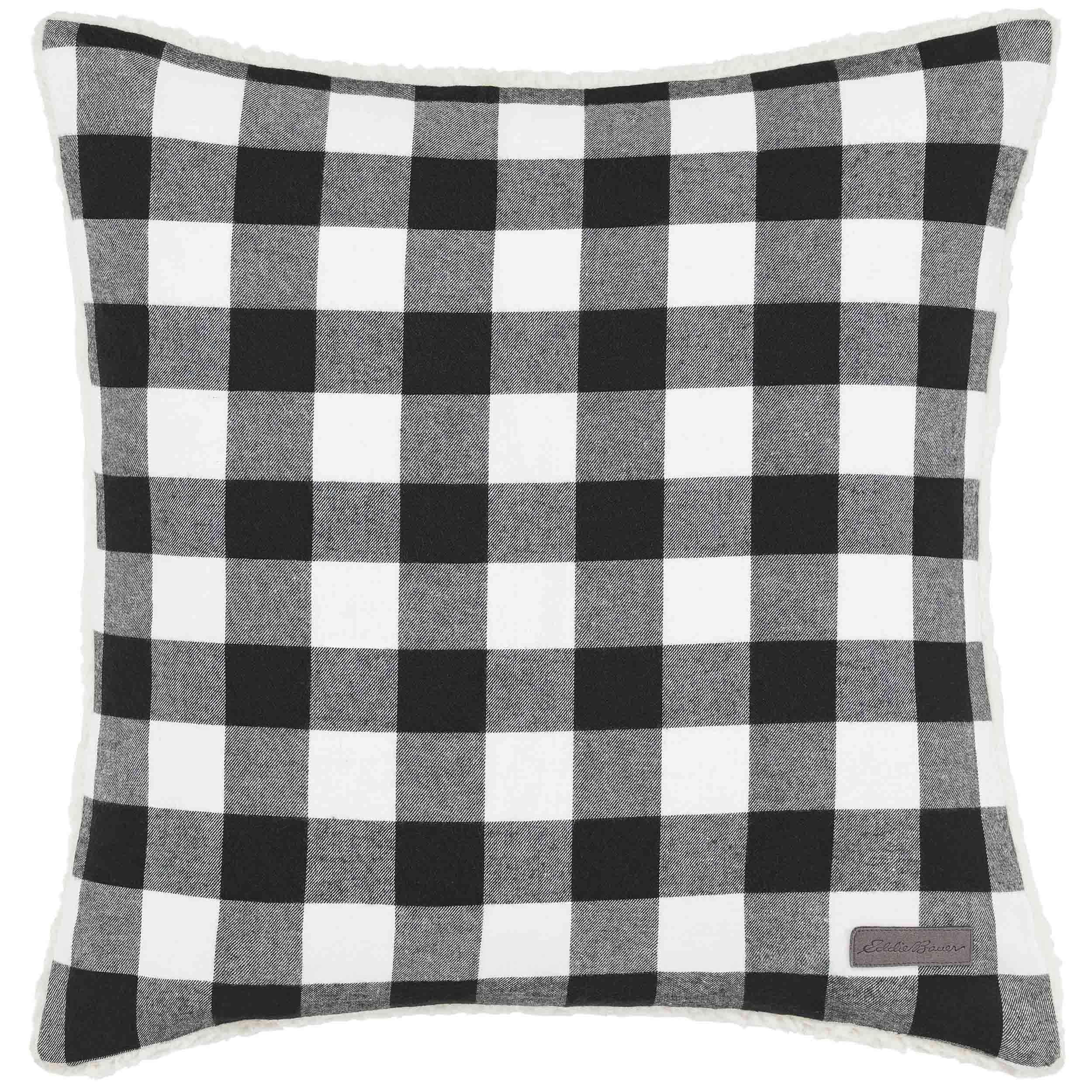 black and white buffalo check outdoor pillows