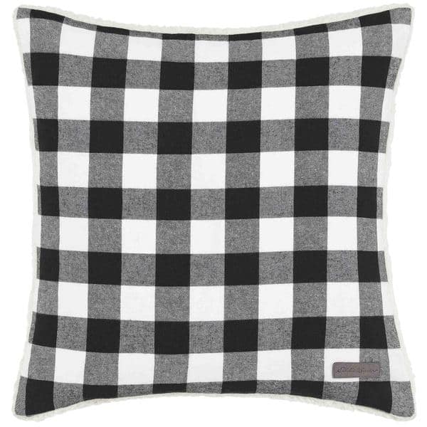 Eddie Bauer Home Lodge Grey Plaid Throw Pillow 20 x 20 