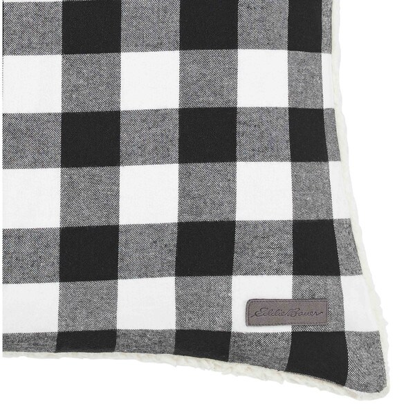 Black and white plaid throw online pillows