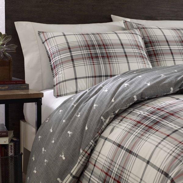 eddie bauer alder plaid duvet cover set