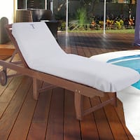 Superior 100% Cotton Monogrammed Super-Absorbent Chaise Lounge Chair Cover - 32 x 102
