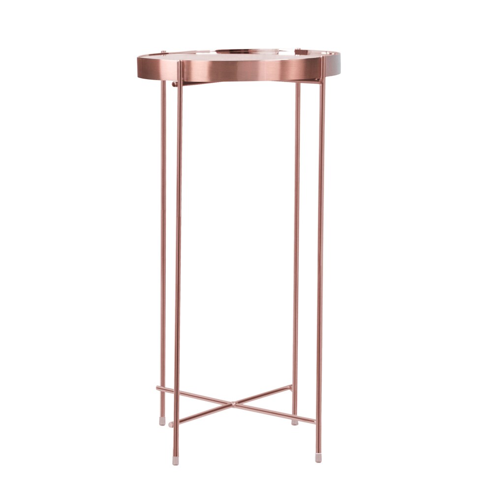 pink and rose gold side table