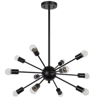 Light Society Meridia Sputnik Style Chandelier (Black) - Chandeliers For Bedrooms by Overstock.com