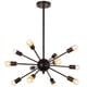 preview thumbnail 1 of 7, Light Society Meridia Sputnik Style Chandelier Black