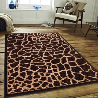 Giraffe Texture Rug Allstar Woven Jungle Vibe Giraffe Skin Printed Rug - Bed Bath & Beyond ...