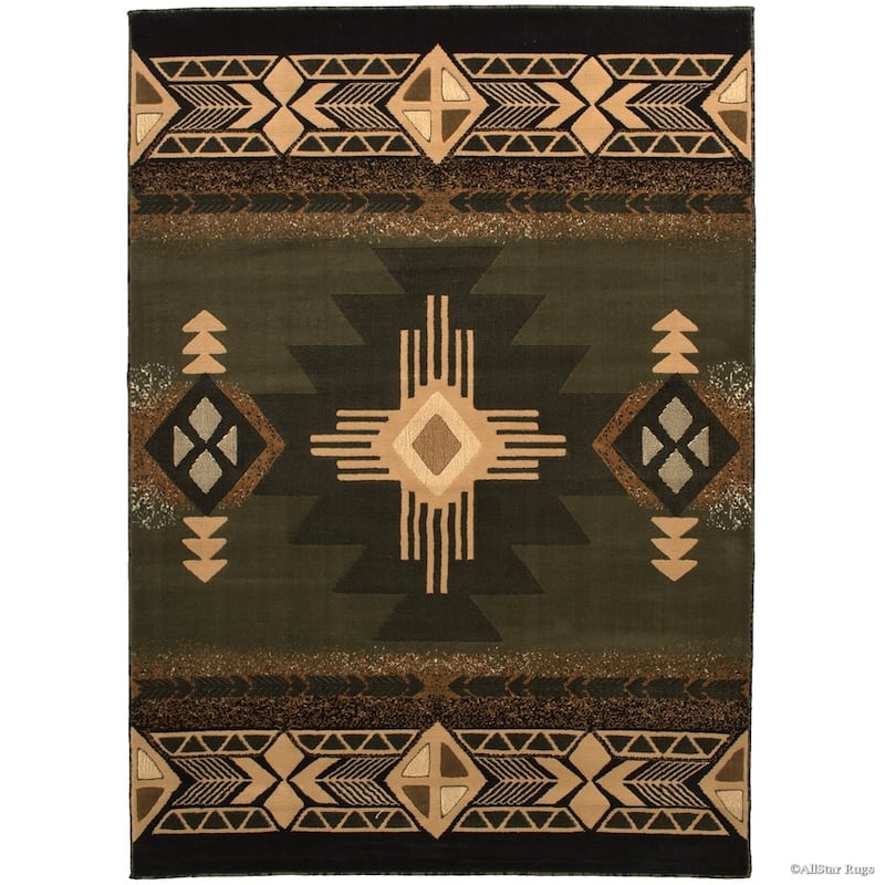 Allstar Woven Native American Area Rug - 5' 2"x7' 1" - Sage