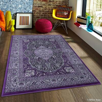 Allstar Dense High Pile Floral Art Deco Rug