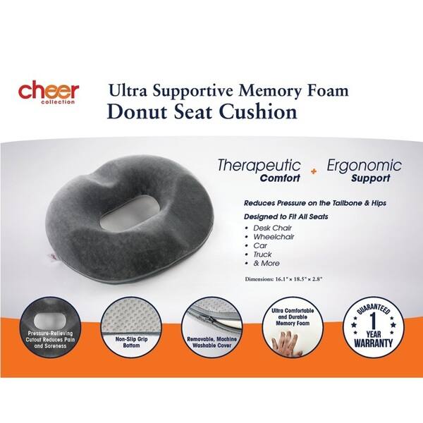 Shop Cheer Collection Ultra Supportive Memory Foam Donut Seat