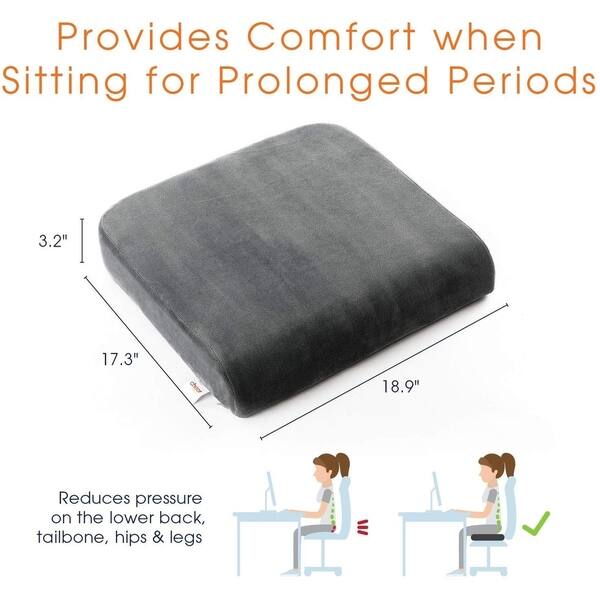 Cheer Collection Ultra Supportive Memory Foam ExtraLarge Seat Cushion