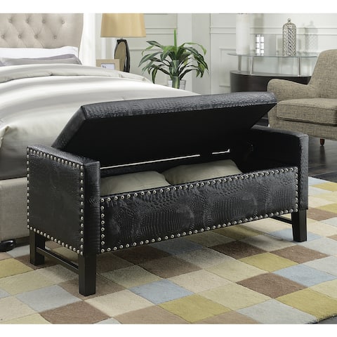 Chic Home Dalfon PU Leather Storage Bench