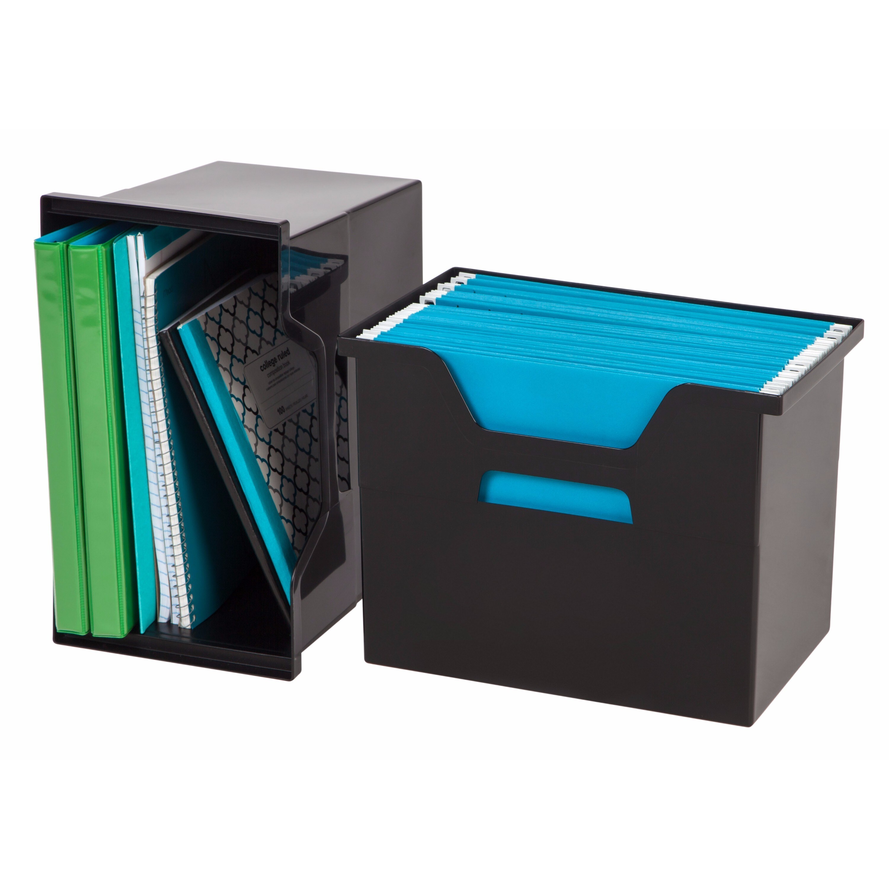 IRIS Large Desktop File Box, 4 Pack, Black Black Letter eBay