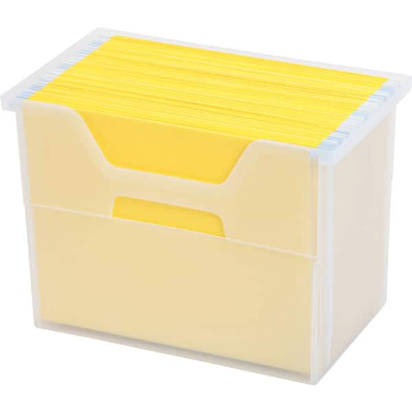 Shop Iris Large Desktop File Box 4 Pack Clear Overstock 16912345