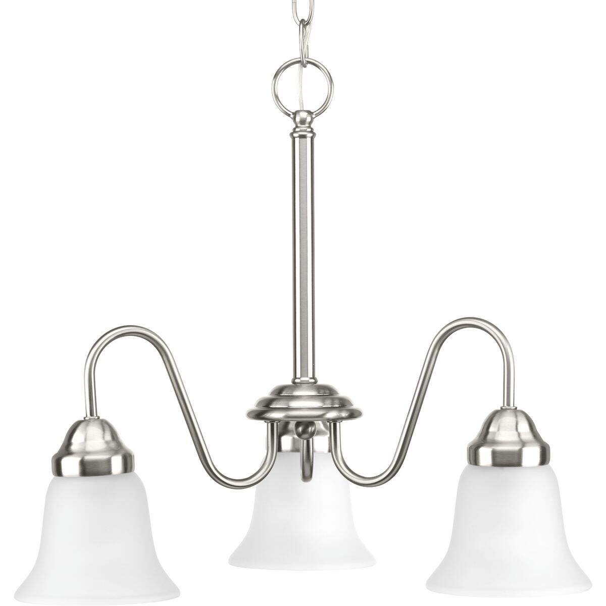 Classic Collection 3-Light Brushed Nickel Chandelier - N/A - Chandeliers For Bedrooms by Overstock.com