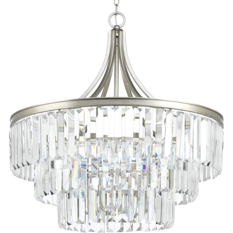 Glimmer Collection 6-Light Silver Ridge Pendant