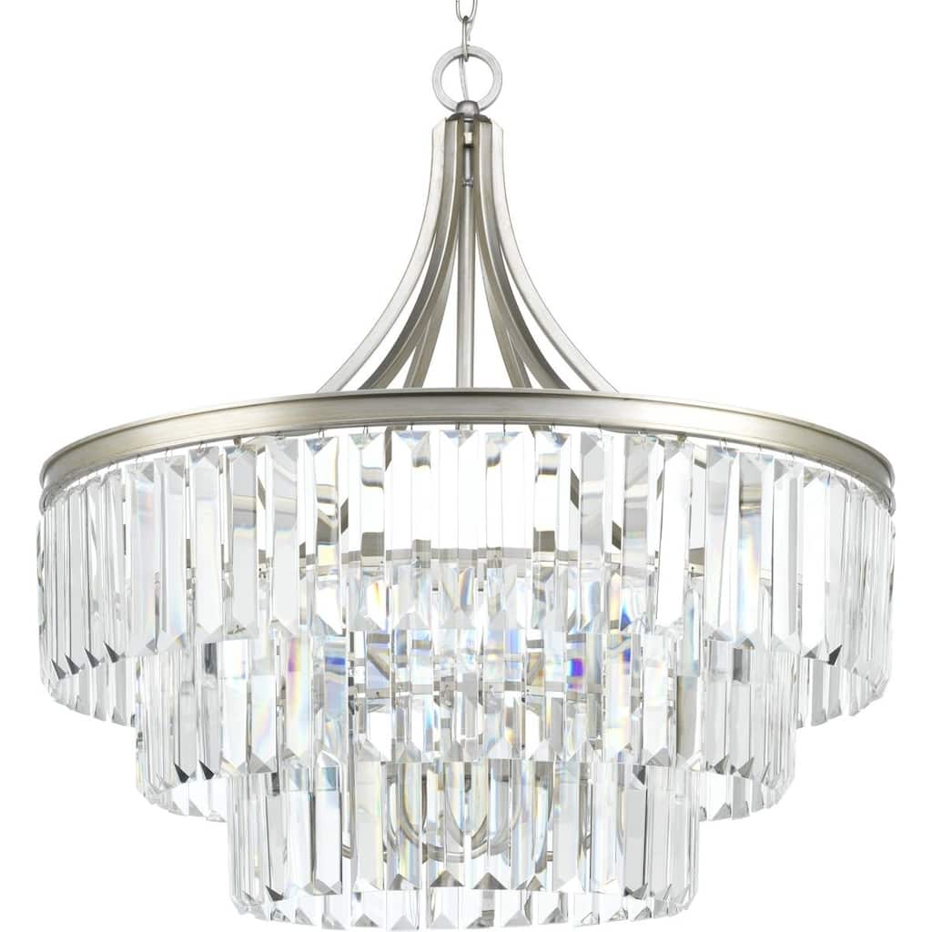 Glimmer Collection 6-Light Silver Ridge Pendant