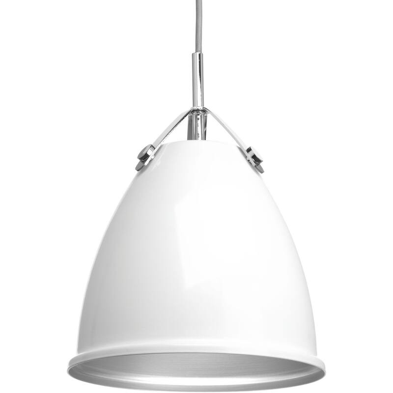 Tre Collection 1-Light White Pendant - N/A