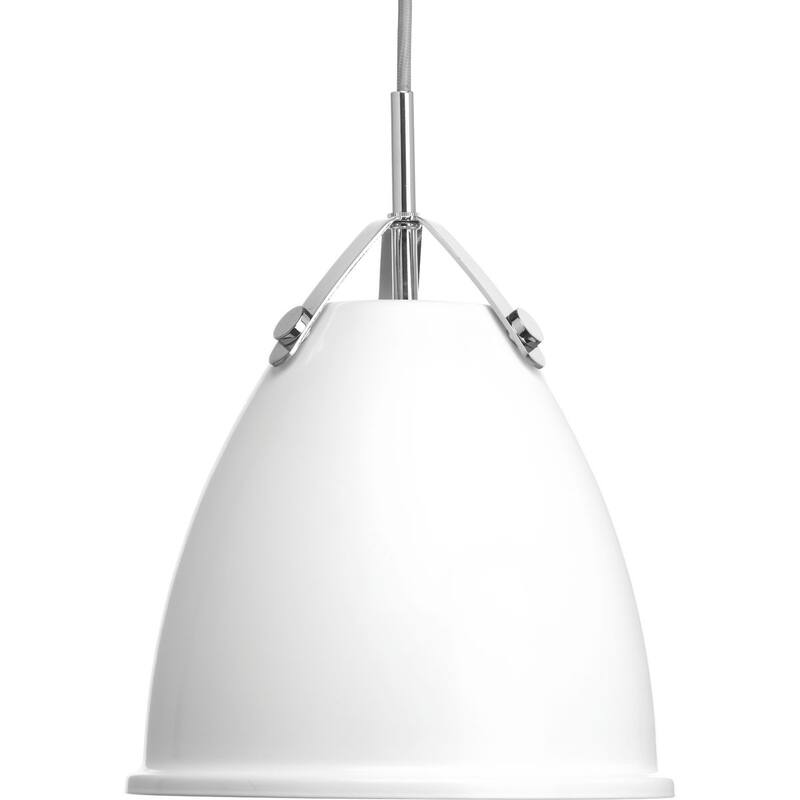 Tre Collection 1-Light White Pendant - N/A