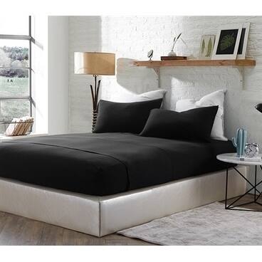 BYB Bare Bottom Sheets - All Season - California King - Black
