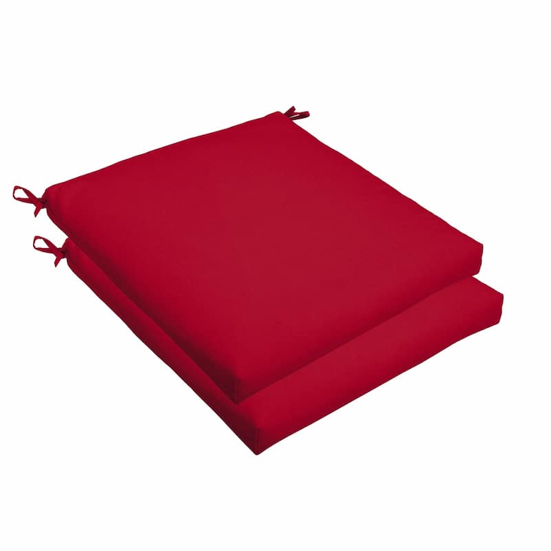 Westby Crimson Indoor/ Outdoor Square Bristol Chair Cushion Set