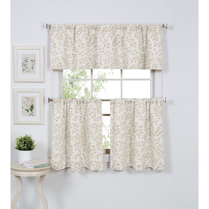 Elrene Serene Kitchen Curtain Valance - 60" w x 15" l - 60" w x 15" l