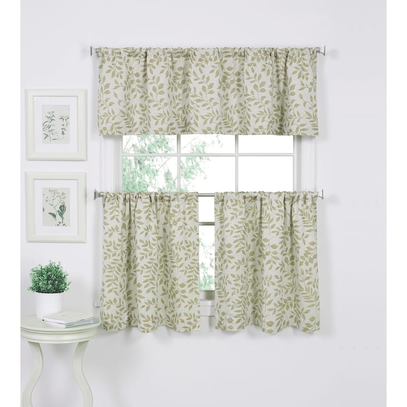 Elrene Serene Kitchen Curtain Valance - 60" w x 15" l - 60" w x 15" l