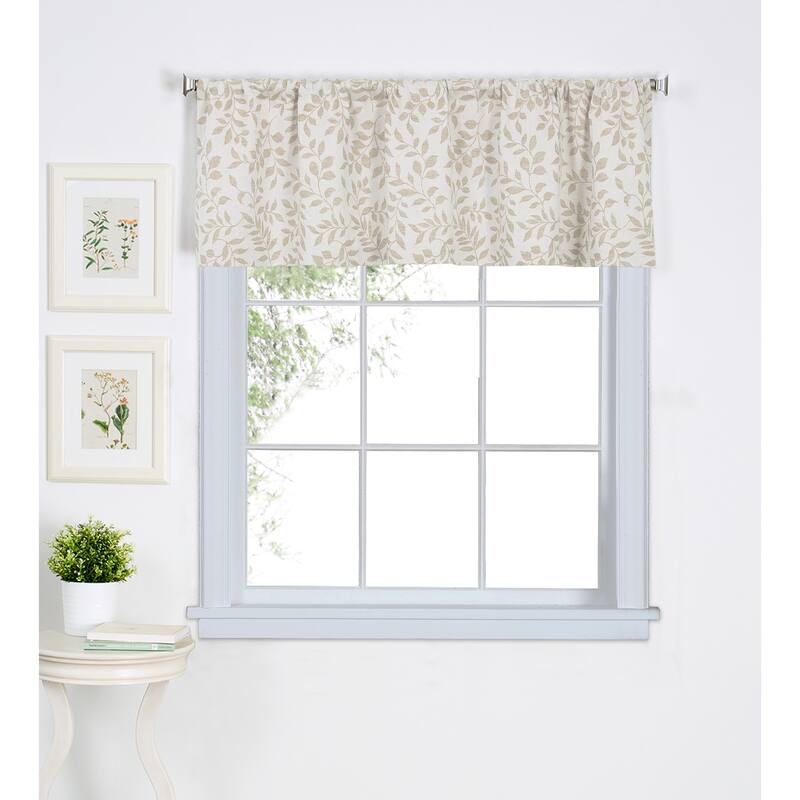 Elrene Serene Kitchen Curtain Valance - 60" w x 15" l - 60" w x 15" l