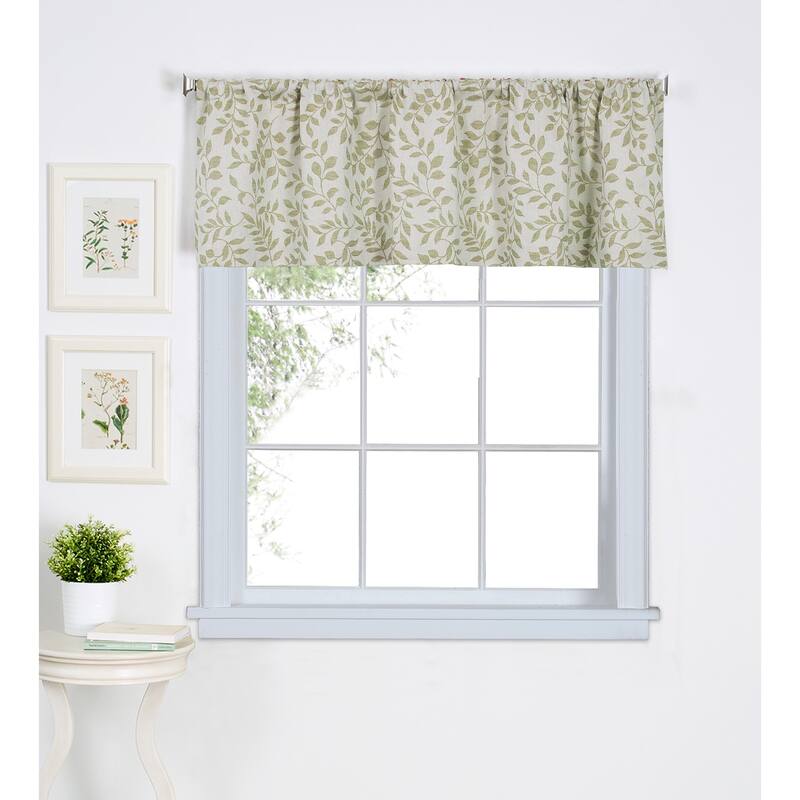 Elrene Serene Kitchen Curtain Valance - 60" w x 15" l - 60" w x 15" l